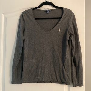 Gray Ralph Loren long sleeve top